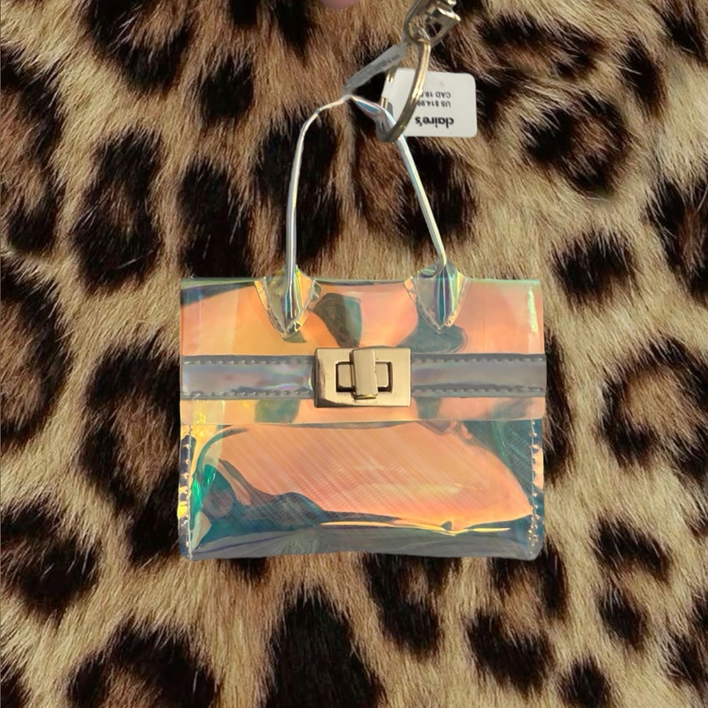 NWT Claire’s Holographic Bag CHARM